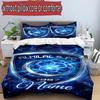 3pcs Duvet Cover Set (1*Duvet Cover + 2*Pillowcase, Without Core), Custom Name football club F.C Pattern Bedding Set, Home Bedroom Decor Gift