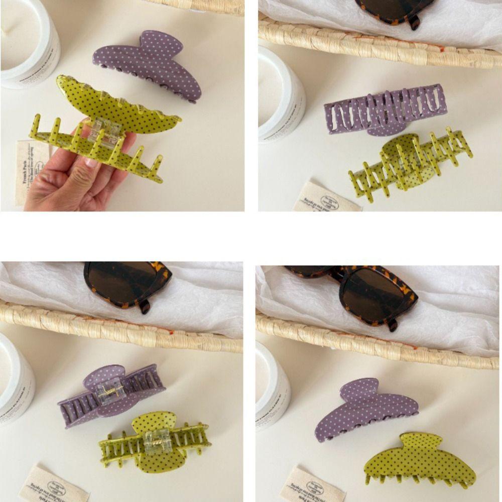 Hairpin Polka Dot Hair Clip Large Grab Clip Personalized Acetic Acid Hair Claw Hair Accessories
