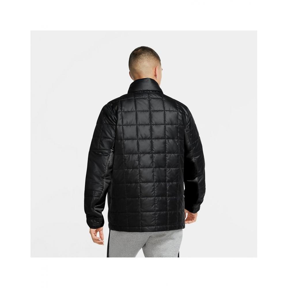 Nike Анорак из синтетической кожи с застежкой-молнией на половину длины, черный