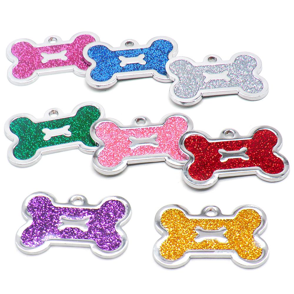100Pcs Bone Dog Tag Alloy Name Engraved ID Tags Blank For Dog Collar Anti-Lost Nameplate Pendant Personalized Pet Accessories