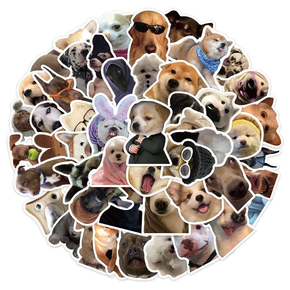 50PCS Husky Puppy Stickers Corgi Shiba Inu Stickers Toy Meme Dog Stickers  Hand Ledger