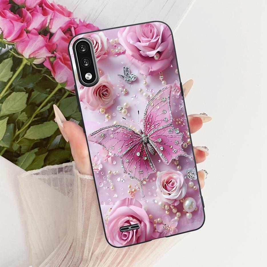For LG K22 Case LM-K200 LMK200B Luxury Butterfly Tree Painted Cover Soft Silicone Phone Case For LG K22 K 22 LGK22 Fundas Bumper
