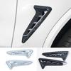 2PCS Carbon Fibre Fender Side Air Vent Trim Sticker for BMW X3 G01 2017 2018 New Style Chrome Silver ABS Car Styling Accessories