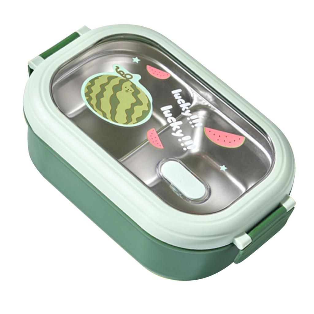 Bento Lunch Box Portable Safe Leakproof Divided Stainless Steel Thermal Lunch Box for Students School Office