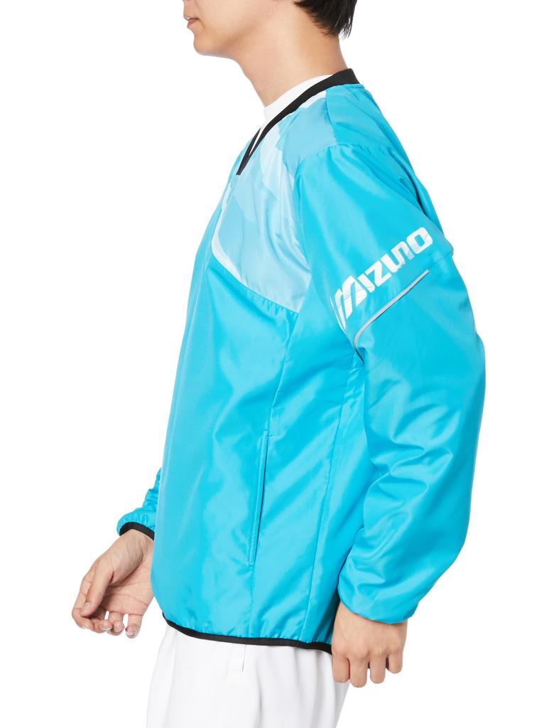 Tennis Wear Breath Thermo Breaker Jacket Moisture Absorption Heat Generating Water Repellent Easy To Move 62MEA530 Blue Atoll X Black XS [Mizuno]