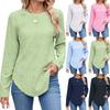 Women Tops Long Sleeve R-Neck Shirts Fall Fashion Casual Business Tunic Blouses