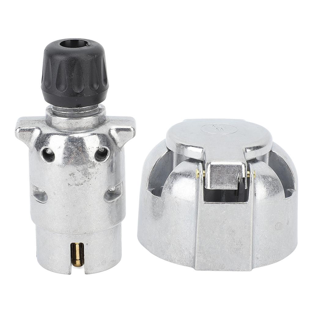 Комплект розетки вилки прицепа Алюминиевый сплав DC12V 7-контактный штекер Розетка Разъем для проводки Комплект адаптера для автодомов Судов