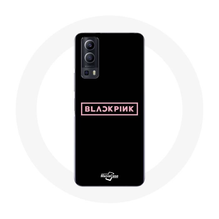 Coque pour Vivo Y72 Blackpink Groupe de K-pop Logo Fond Noir