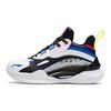 Li Ning Youth Pioneer Team 2.5 Comfortable Rebound Support Mid-Top Basketball Shoes Kids Basketball Shoes White Black YKBS050-11