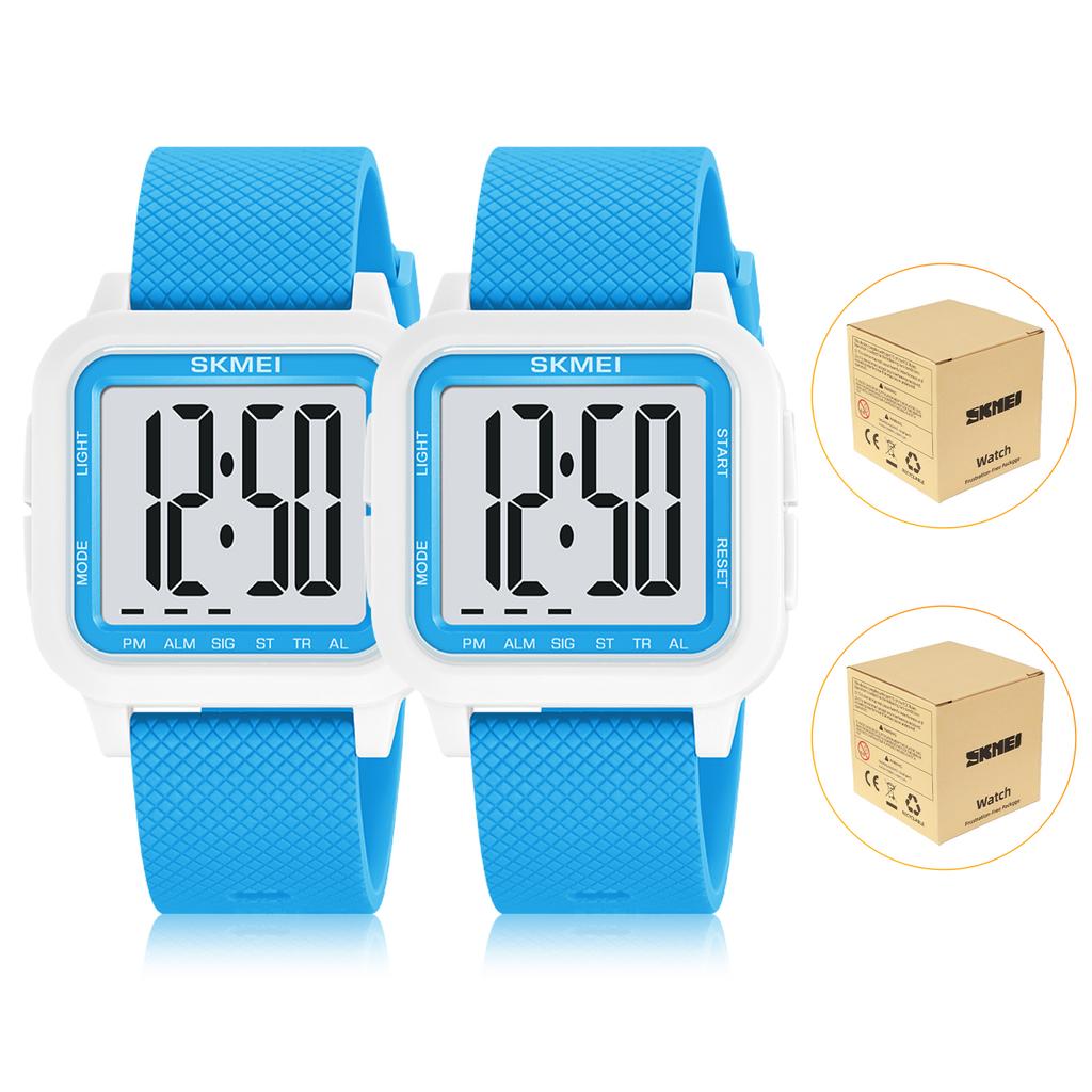 SKMEI 2691 Men's Sports Digital Watches 50M Waterproof Fashion Electronic Wristwatch Women Clock EL Light Week Date Display