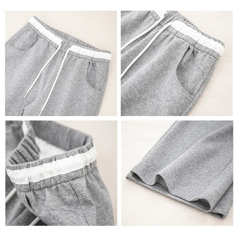 Женские свободные спортивные повседневные широкие брюки весна-осень на шнурке модные дизайнерские спортивные брюки с высокой талией эластичные спортивные брюки