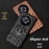 Защитный чехол из натуральной кожи с черепом крокодила для мобильного телефона Honor Magic3.