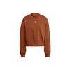 Originals Trefoil Solid Logo Long Sleeve Crew Neck Sweatshirt Women Sweatshirt Rust-Grey IK7695
