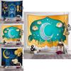 Stunning Eid Mubarak Tapestry Moon Star Wall Hanging Decor Ideal For Celebrating Ramadan