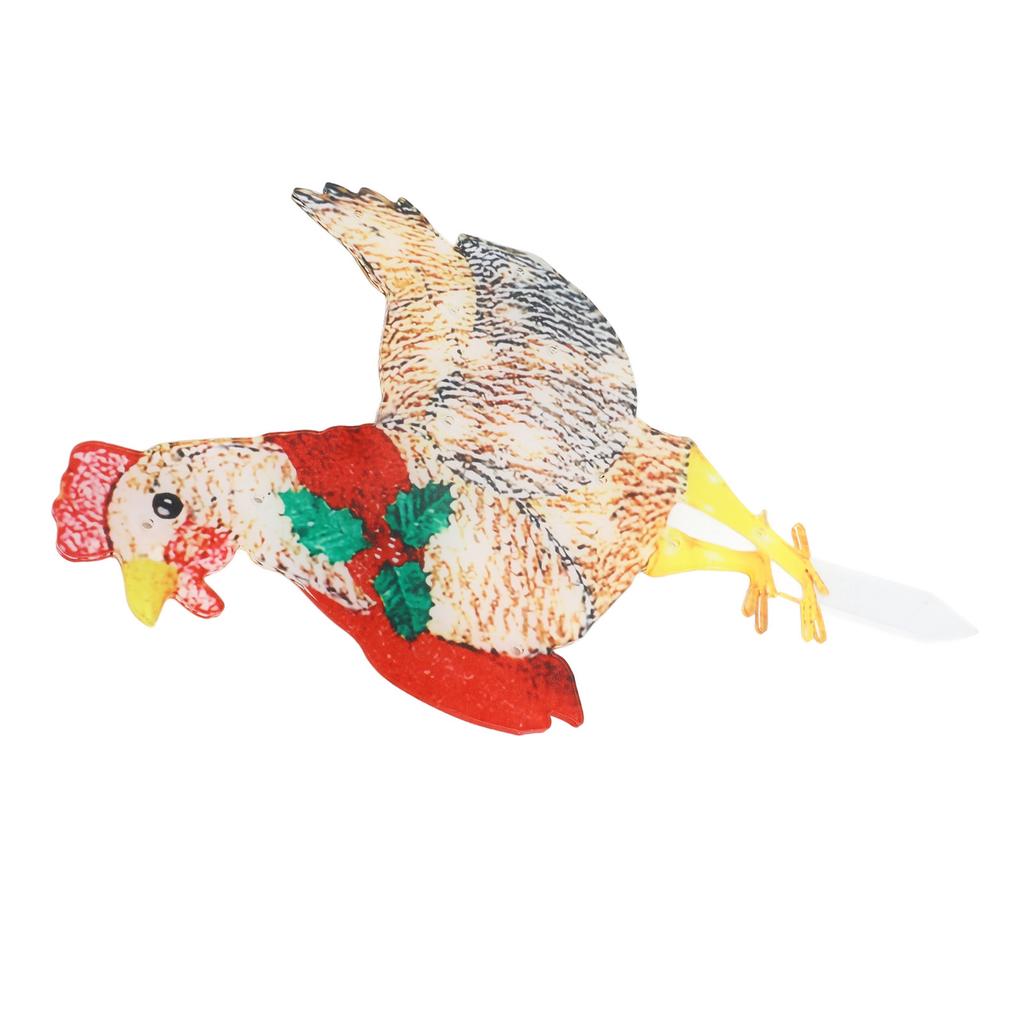 Xmas Chicken Shape Decorative LED Lights Light Up Xmas Decor with Scarf for Indoor Outdoor Room Yard