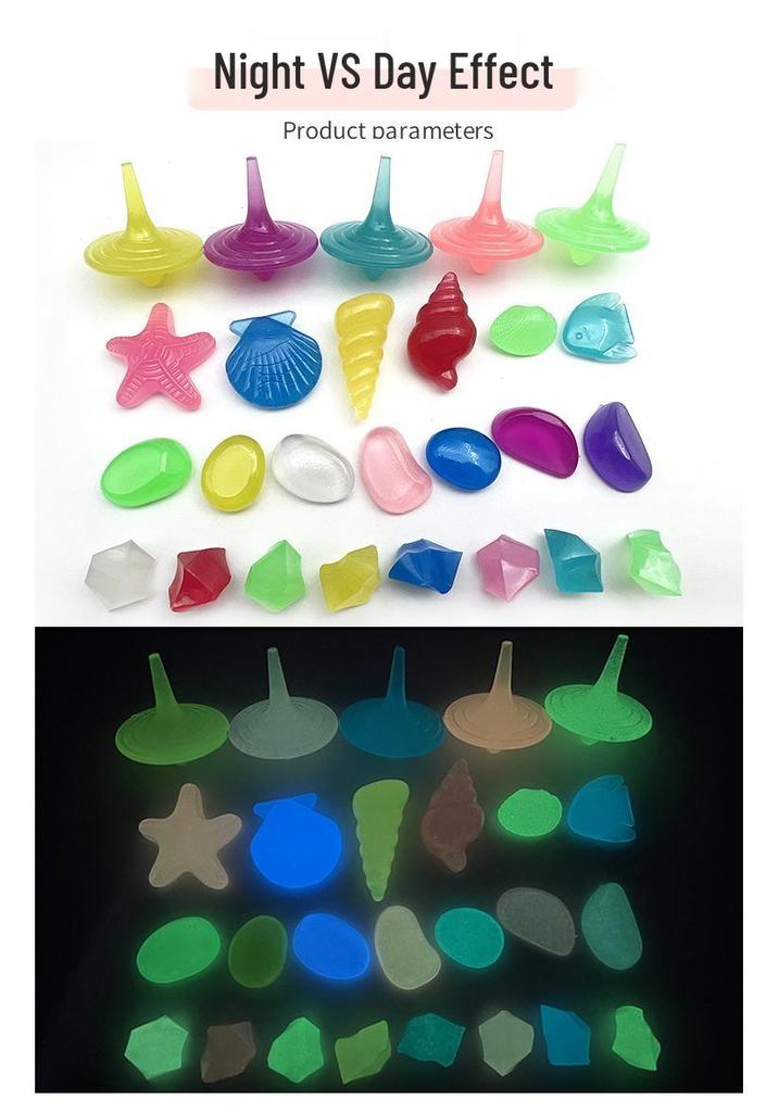 Glowing Marine Animal and Seashell Gemstone Toy for Aquariums by Luminous Stone