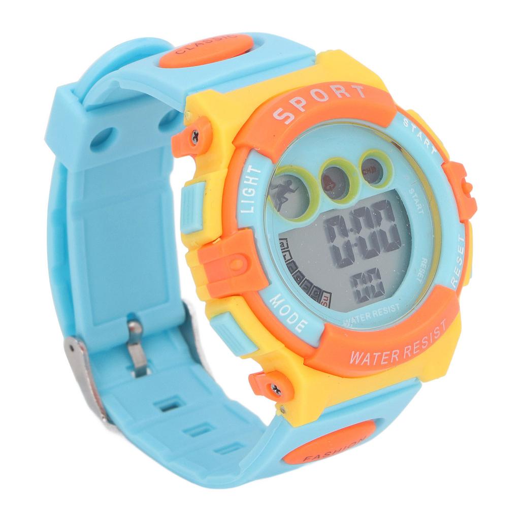 Digital Kids Watch 7 Colors LED Flashing Waterproof Sports Outdoor Wristwatch for Girls Boys Ages