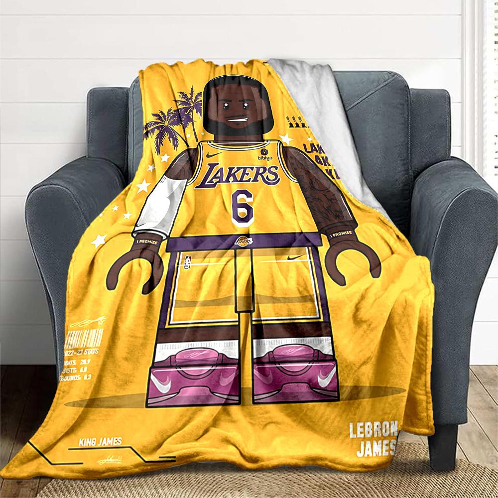 1 шт. Фланелевое одеяло Lakers LeBron, мягкое, приятное для кожи, с цифровой печатью, разные размеры в наличии для семьи, друзей, на день рождения