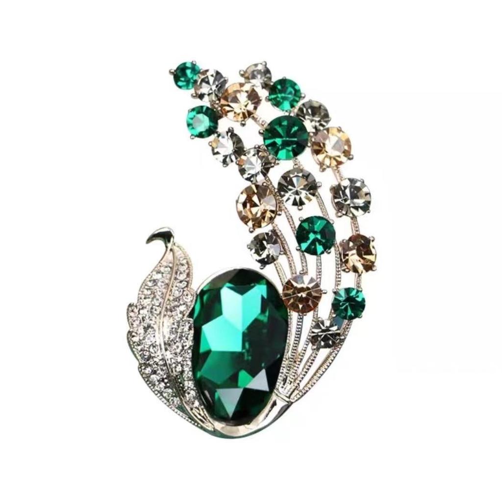 Fashionable Crystal Ladies Crystal Flower  Brooch Irregular Winding Brooch Gift Commemorative Geometric Pin Accessories For Women PD1969