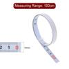 uxcell White Carbon Steel Adhesive Tape Measure with Straight Track Tape, Flat Ruler, 100cm Metric, Right to Left Reading