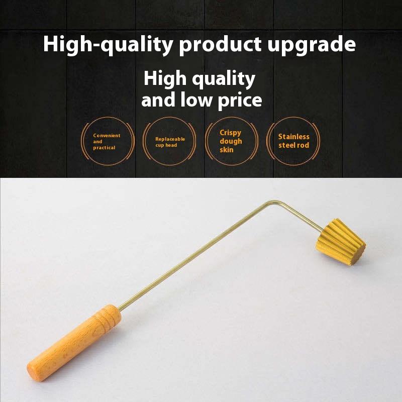 Malaysian Traditional Pie Tee Maker Top Hat Creative With Wood Handle Bakeware Gadgets Reusable Pai Tee Mould Fried Snack Tool