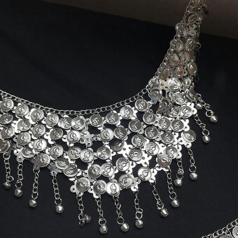 Vintage Metal Tassel Waist Chain Round Ethnic Style Belt Dress Accessories