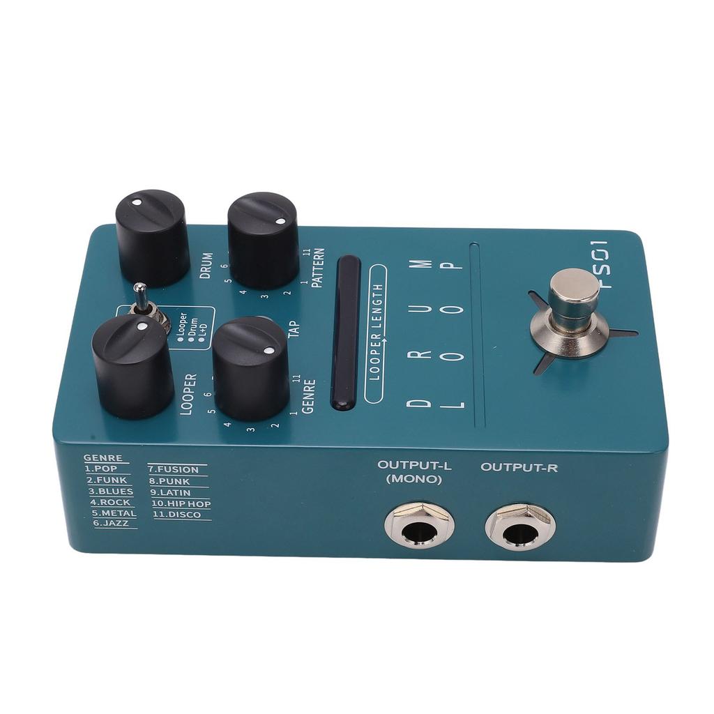 Electric Guitar Effect with TAP Button Phrase Loop Drum Machine Effect Pedal DC 9V Power