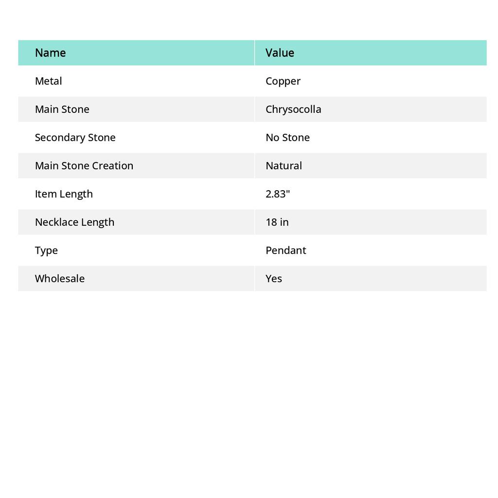 Natural Chrysocola Gemstone Copper Wire Wrap Spider Pendant Gift 2.83" B3d50