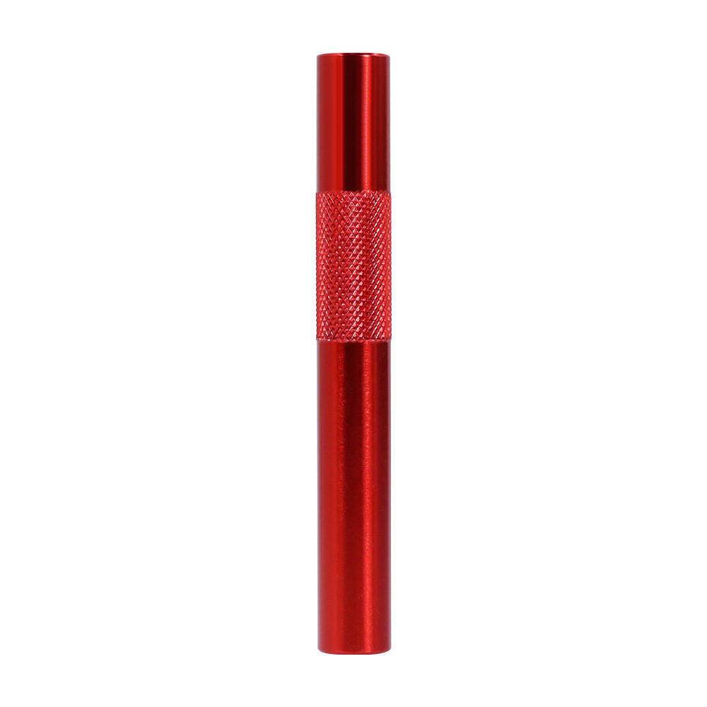 Stylish Metal Pipe In Cigarette Shape Portable And Durable Brown Color