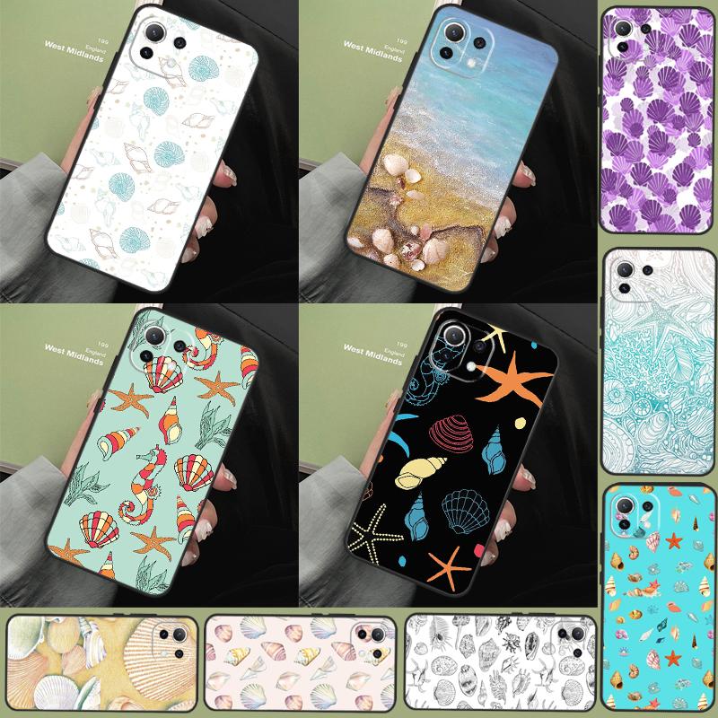 Чехол с ракушками и морским искусством для Xiaomi 14T 13T Pro 11T 12T 13 14 15 Ultra POCO X7 Pro X3 X5 X6 F5 F6 M6 Pro