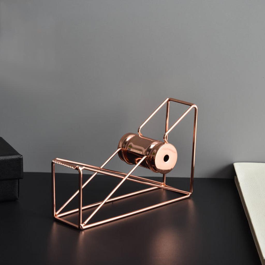 Металлический диспенсер для ленты, розовое золото, настольный резак для клейкой ленты, офисные принадлежности, украшение стола для