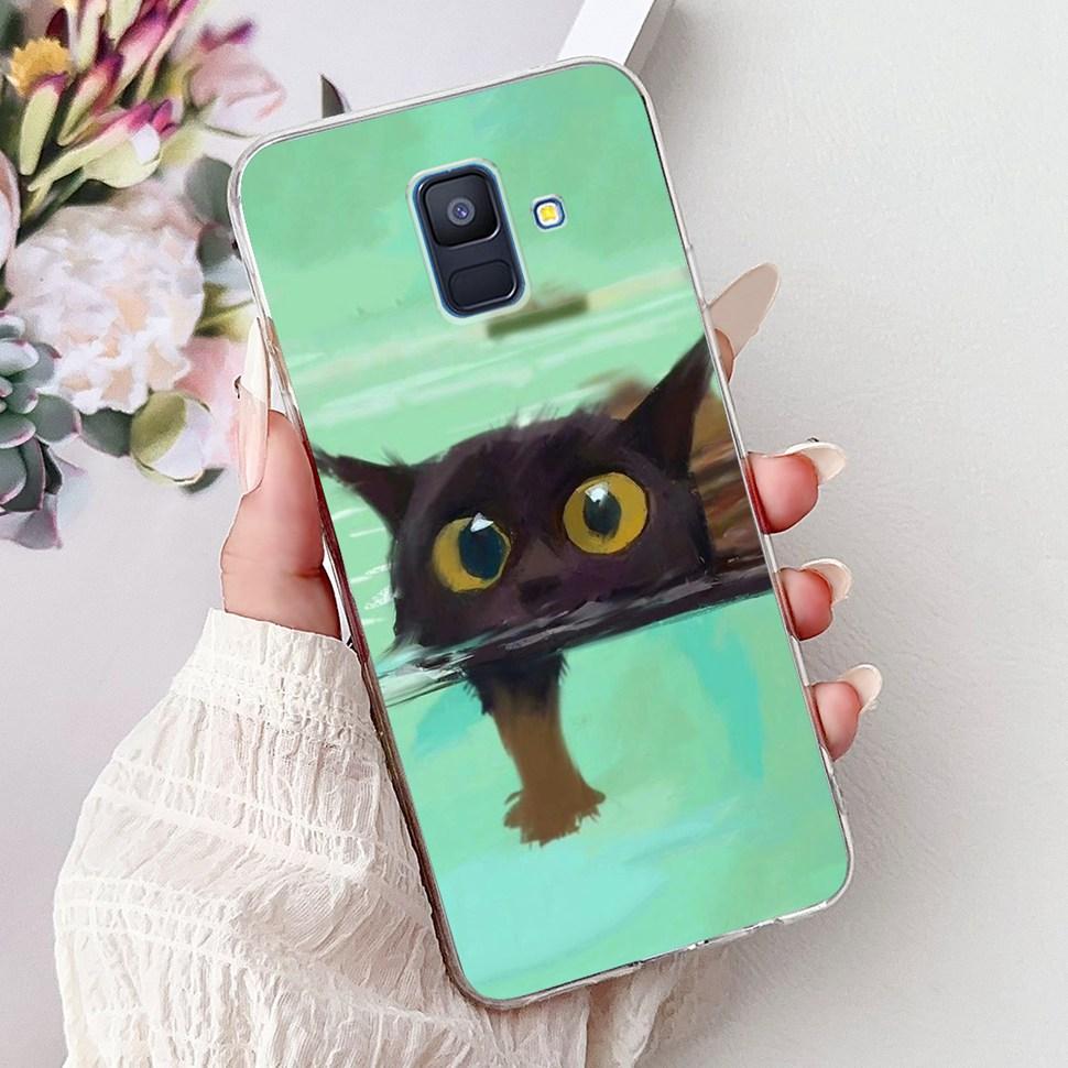 Чехол для Samsung Galaxy A6 2018 Роскошный Расписной Чехол Мягкий Силиконовый Чехол для Телефона Для Samsung A 6 A6 GalaxyA6 2018 Задняя Крышка Coque