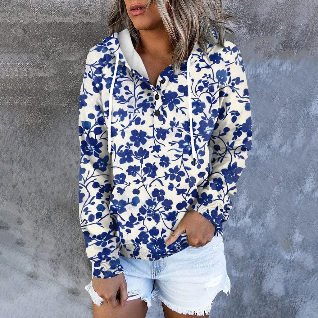 Женская повседневная модная толстовка с длинными рукавами и круглым вырезом с принтом