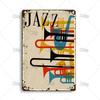 MISES JAZZ Металлический постер Винтажная металлическая жестяная табличка Декоративная тарелка Металлическая вывеска Музыкальная металлическая табличка Домашний бар Студия Индустриальный декор