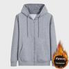 Men's Velvet Hooded Zipper Jacket: Autumn/Winter Student Youth Sports Cardigan