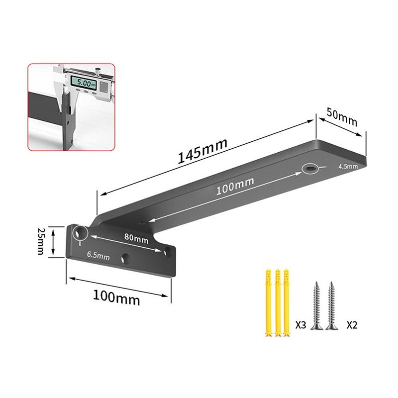 Настенный кронштейн для полки Подвесная тренога Поддержка полки Скрытая настенная фиксированная перегородка Стеллаж для хранения Полки Угловой кронштейн Утолщенный