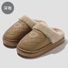 Waterproof Cotton Slippers Winter 2025 New Indoor Home Non-slip Household Couple Warm Thick Bottom Cotton Tow