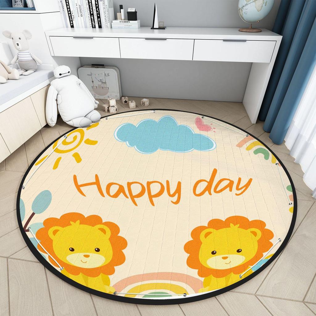 14 цветов, круглый 150 см, детский ковер, противоскользящий детский игровой коврик, детское одеяло для ползания, круглый ковер с животными, напольный коврик
