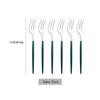 6Pcs/Set Tea Cake Snack Fork Dinnerware Cutlery Colorful Fork Set Mirror Stainless Steel Tableware Dessert Fruit Fork Silverware
