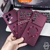 Чехол бордового цвета для Infinix Note 60 50 40 30 Pro 4G 5G Smart 20 10 9 8 7 6 HD Pro Plus Hot 70 60 60i 50 40 Pro Plus Pro+