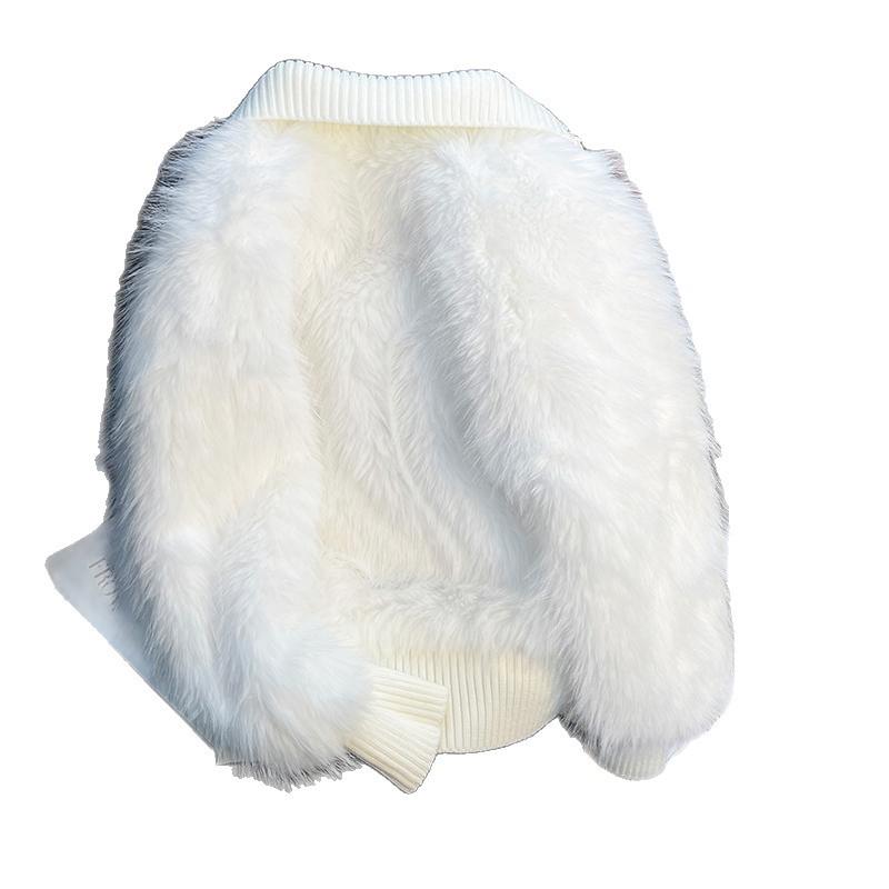 Пальто из искусственного меха норки в корейском стиле - Женская трендовая пушистая зимняя мода