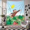 Wall TapestryCurious George Art Hanging Cloth Decorative Background Cover for Room Decoration
