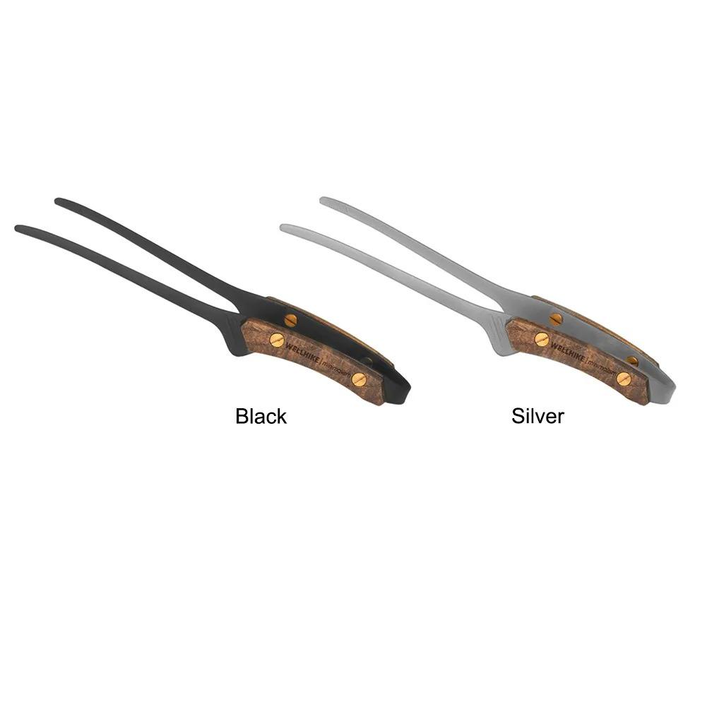 Щипцы для гриля и барбекю, зажим для еды из нержавеющей стали, легкая, устойчивая к ожогам посуда для отдыха на природе, принадлежности для кемпинга.