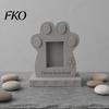 3D Butterfly Pattern Ornament Tombstone Dog Memorial Stone, with Built-in Photo Card Slot, And Pet Memory Display Frame Paw Design,