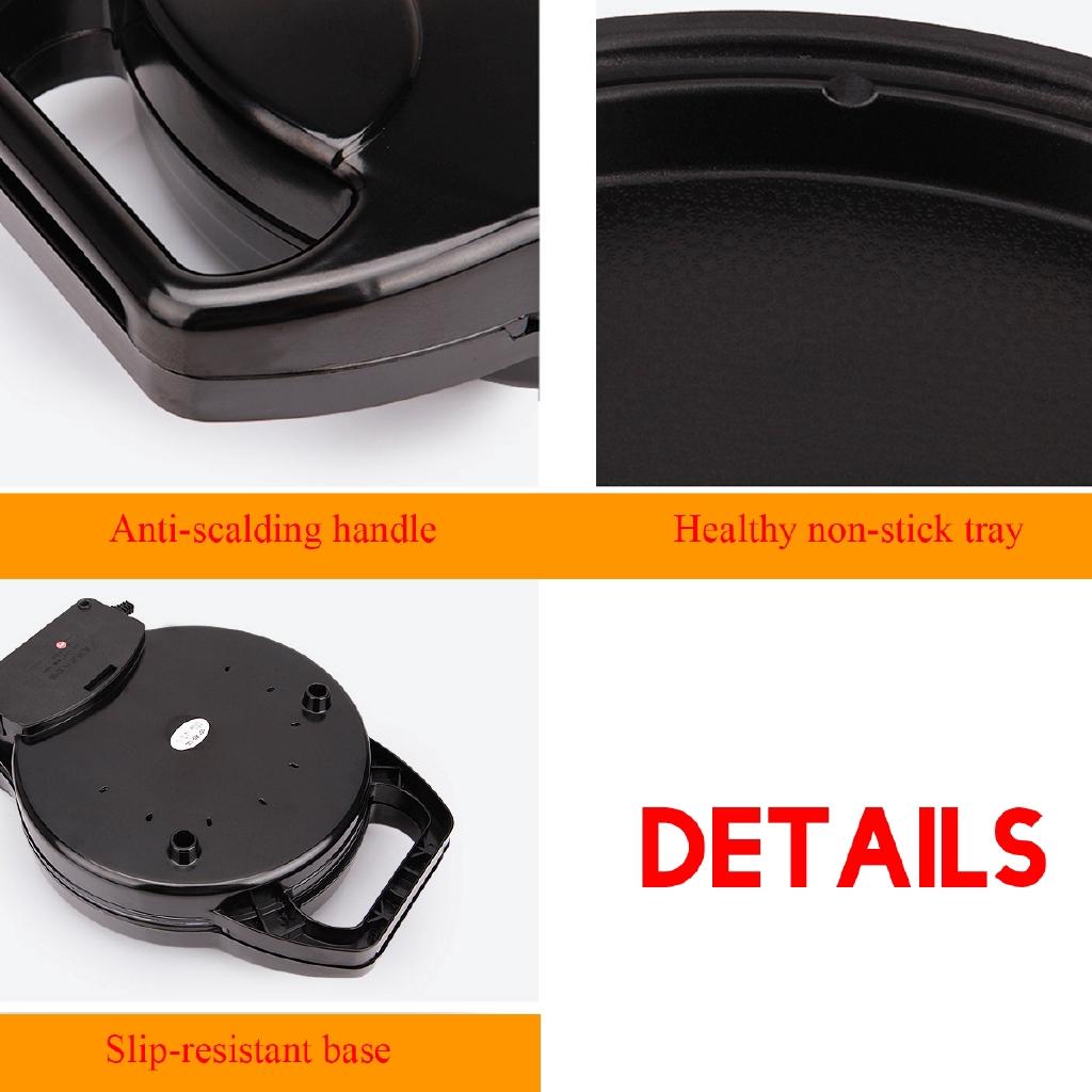 220V 1200W Electric Pancake Maker Automatic Double-sided Baking Pizza Machine Portable Household Roaster Waffle Machine