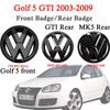 VW Accessories  for Volkswagen GTI Golf5 MK5 2003-2007 127mm Front Grill Cover 110mm Rear Trunk Lid cover Car Styling Logo zj7