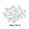 100pcs Randomly Stainless Steel Gold Color Letter Charm A-Z Alphabet Beads Pendants for DIY Bracelet Jewelry Necklace Making