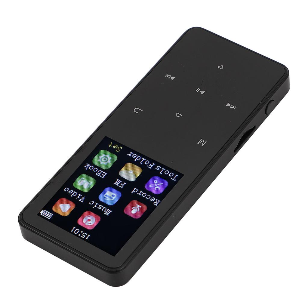 Bluetooth MP3 Player 1.8inch Touchscreen Built In Speaker Support 128GB Memory Card Shuffle Single Loop Portable Music