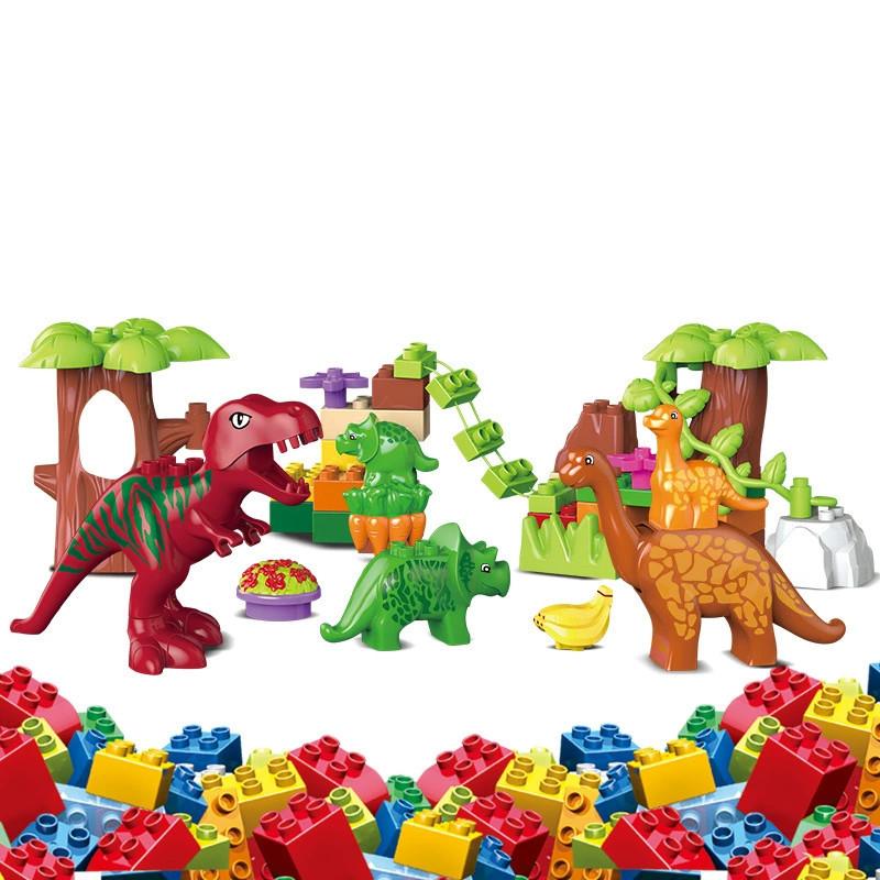 40pcs Dinosaur Paradise Themed Assembly Building Blocks Set Children Puzzle Toys For Creative Kids