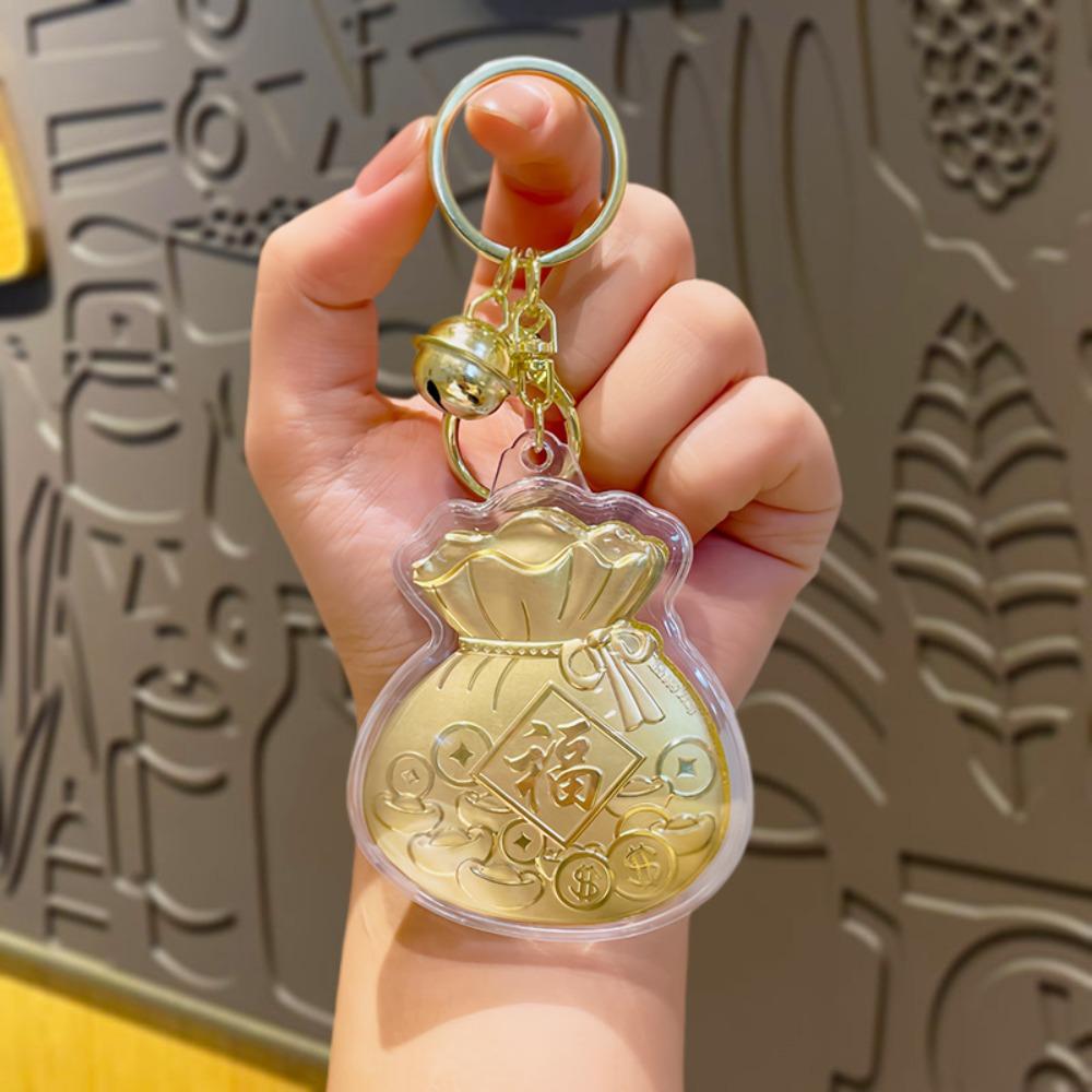 Wealthy Gold Horse Keychains Luck Bag Pendant Bags Accessory Pony Keychain  Chinese New Year